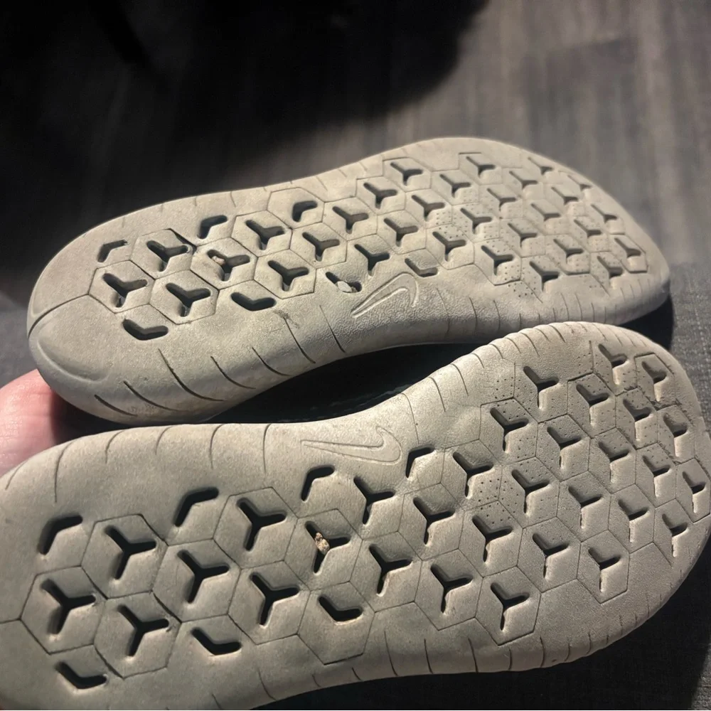 Nike Black Flyknit Athletic Shoes with White Accents - Picture 6 of 8